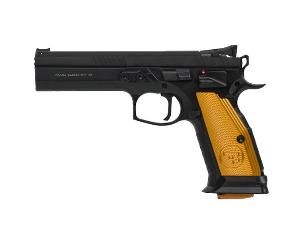 CZ-USA CZ 75 Tactical Sport Orange 9mm Luger 5.23" Barrel Black Slide Orange Grips 20-Round