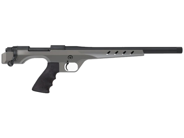 Nosler 48 Independence Pistol 15" Threaded Matte Black Barrel, Gun Metal Gray Stock Hogue Rubber Grip