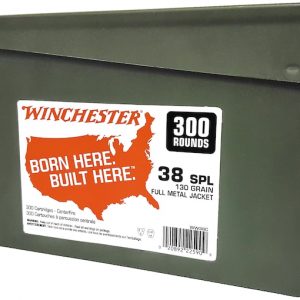 Winchester USA Ammunition 38 Special 130 Grain Full Metal Jacket Ammo Can 600 rounds