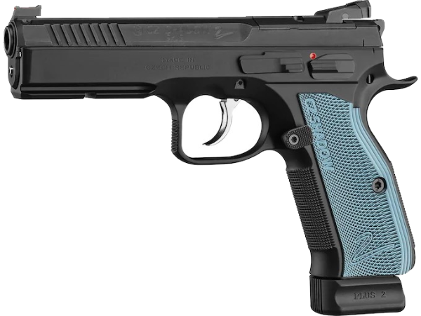 CZ-USA CZ Shadow 2 Optics-Ready Pistol 9mm Luger 4.89" Barrel Black Slide Blue Grips 19-Round