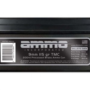 Ammo, Inc. Signature 9mm Luger 115 Grain Total Metal Jacket Brass Cased 500 rounds