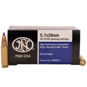 Federal Premium Centerfire Handgun Ammunition 5.7x28mm 40 grain Hornady V-Max Brass Cased Centerfire Rifle Ammunition 500 rounds
