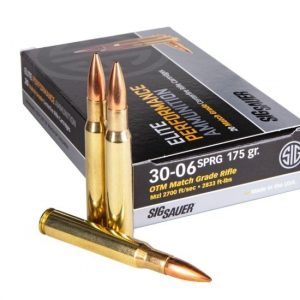 ig Sauer SIG Match Grade Rifle Ammunition .30-06 Springfield 175 grain Open Tip Match Brass Cased Centerfire 500 rounds