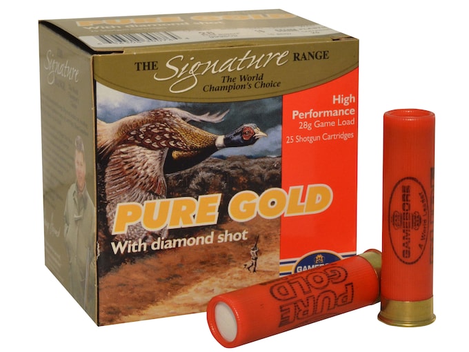 Kent Cartridge Gamebore Pure Gold Diamond Shot Ammunition 28 Gauge 2-1/2" 9/16 oz 500 rounds